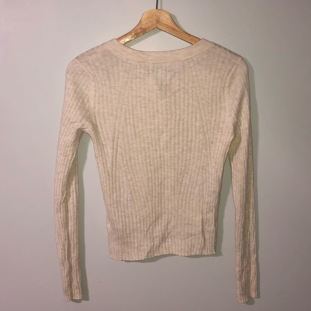 AMERICAN EAGLE Ribbed Henley Sweater - Picture 4 of 5